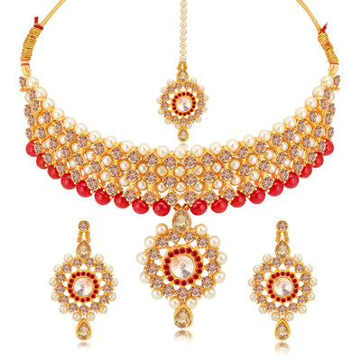 Sukkhi Lavish Gold Plated Combo Necklace Set For Women