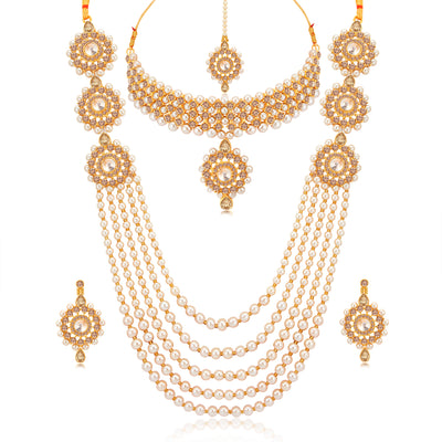 Sukkhi Classy Gold Plated Combo Necklace Set For Women