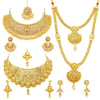 Sukkhi Delightful Gold Plated Combo Necklace Set for Women