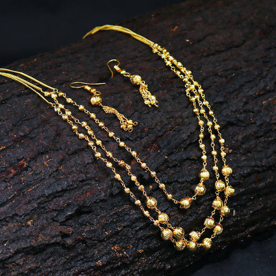 Sukkhi Gleaming Gold Plated Combo Necklace Set for Women
