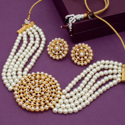 Sukkhi Glorious Gold Plated Combo Necklace Set for Women