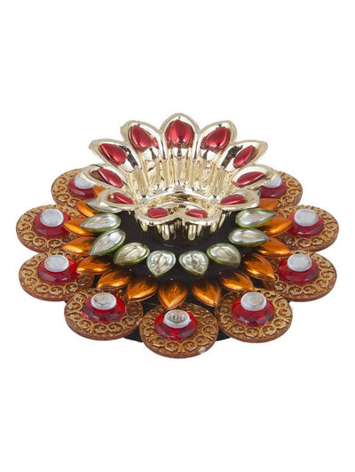 Sukkhi Gorgeous Floral Diya Candle-1