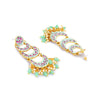 Sukkhi Incrediable Pearl Gold Plated Meenakari Chandelier Earring for Women