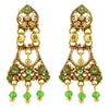 Sukkhi Delightly Gold Plated Green Studded Chandelier Stone Earring For Women