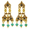 Sukkhi Traditionally Gold Plated Green Studded Chandelier Stone Earring For Women