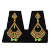 Sukkhi Glimmery Gold Plated Green Studded Dangle Stone Earring For Women-1
