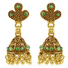 Sukkhi Exquitely Gold Plated Green Studded Jhumki Stone Earring For Women