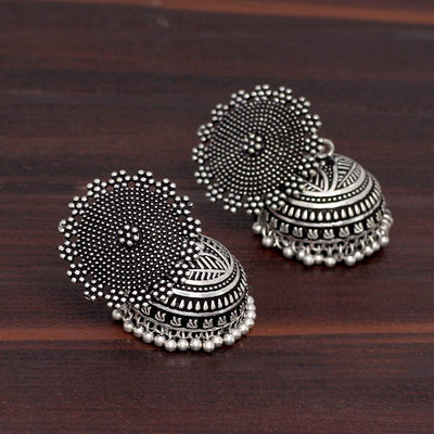 Sukkhi Incredible Oxidised Filigree Jhumkis Earring combo set (Set of )