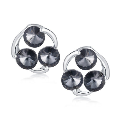 Sukkhi excellent Rhodium Plated Round Shaped Stud earring for women