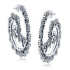 Sukkhi Lavish Rhodium plated filigree design drop earring for women
