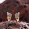 Sukkhi Lavish Square Shaped Gold Plated drop Earrings for Women