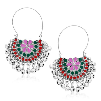 Sukkhi Exquisite Rhodium Plated Chandbali Earring for Women