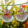 Sukkhi Dazzling Rhodium Plated Chandbali Earring for Women