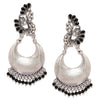 Sukkhi Sleek Oxidised Plated Peacock Chandbali Earring for Women