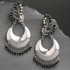 Sukkhi Sleek Oxidised Plated Peacock Chandbali Earring for Women