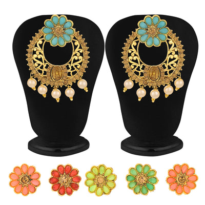 Sukkhi Glistening LCT Stone Changeable Gold Plated Earring for Women