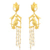 Sukkhi Floral Pearl Gold Plated Bird Chandelier Earring For Women