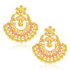 Sukkhi Glimmery Pearl Gold Plated Floral Chandbali Earring For Women