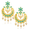 Sukkhi Amazing Floral Gold Plated Pearl Chandbali Earring For Women
