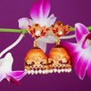 Sukkhi Splendid Pearl Gold Plated Lotus Meenakari Jhumki Earring For Women