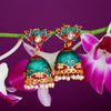 Sukkhi Adorable Pearl Gold Plated Lotus Meenakari Jhumki Earring For Women