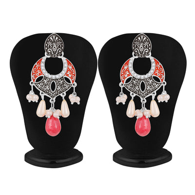 Sukkhi Glorious Pearl Mint Meena Collection Oxidised Earring for Women