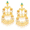 Sukkhi Designer Gold Plated Kundan Chandelier Earrings For Women
