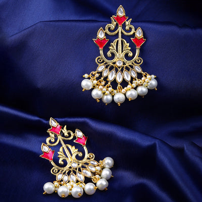 Sukkhi Trendy Gold Plated Kundan Earring for Women