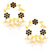 Sukkhi Floral Gold Plated Pearl Dangle Earrings For Women