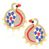 Sukkhi Glamorous Gold Plated Peacock Stud Earrings For Women