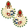 Sukkhi Amazing Gold Plated Peacock Meenakari Chandbali Earrings For Women