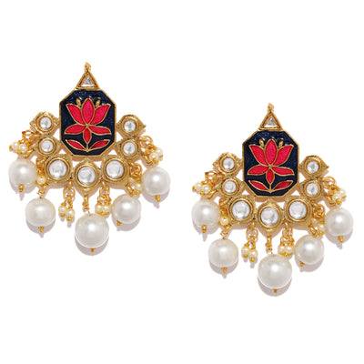 Sukkhi Marvellous Gold Plated Lotus Earring for Women