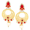 Sukkhi Incredible Gold Plated Kundan Chandbali Earrings For Women