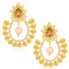 Sukkhi Fascinating Gold Plated LCT Stone Chandbali Earrings For Women