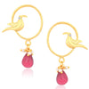 Sukkhi Precious Gold Plated Bird Dangler Earrings For Women
