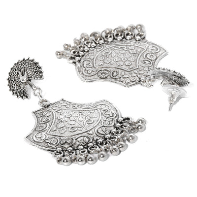 Sukkhi Alluring Oxidised Plated Peacock Dangler Earring for Women