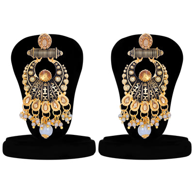 Sukkhi Fashionable LCT Gold Plated Pearl Chandbali Earring For Women