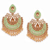 Sukkhi Trendy Mint Collection Gold Plated Chand Bali Earring for Women