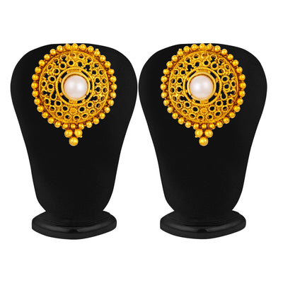 Sukkhi Shimmering Pearl Gold Plated Earring for Women