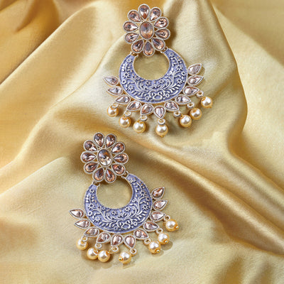 Sukkhi Tibale Mint Collection Gold Plated Earring for Women