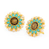 Sukkhi Exclusive Floral Gold Plated Pearl Meenakari Stud Earring For Women