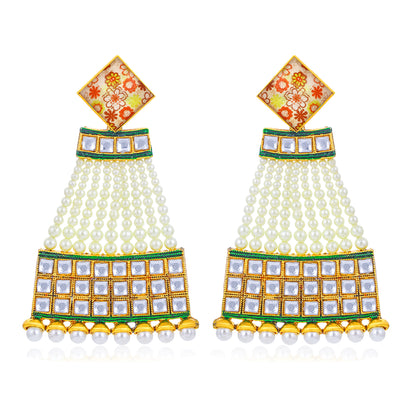 Sukkhi Modish Kundan String Gold Plated Earring for Women
