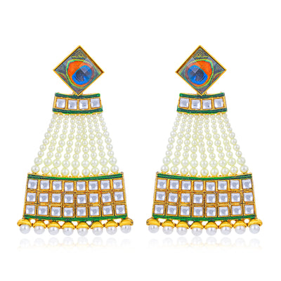 Sukkhi Equisite Kundan String Gold Plated Earring for Women