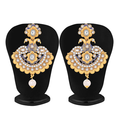 Sukkhi Exclusive Peacock Kundan Gold Plated Earring for Women