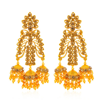 Sukkhi Spectacular Floral Gold Plated Earring for Women