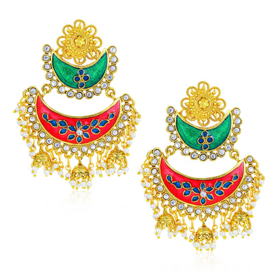 Sukkhi Appealing Kundan Gold Plated Earring for Women