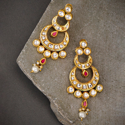 Sukkhi Gold Plated Chand Bali Earring for Women