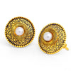 Sukkhi Exotic Gold Plated Pearl Blue Mint Meena Collection Stud Earring For Women