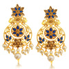 Sukkhi Charming LCT Gold Plated Floral Pearl Chandelier Earring For Women