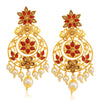 Sukkhi Lovely LCT Gold Plated Floral Pearl Chandelier Earring For Women